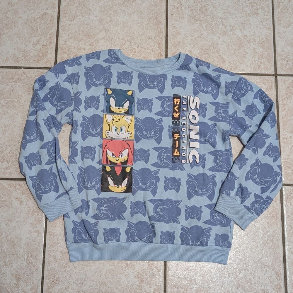 Sonic The Hedgehog Blue Sweatshirt Boys L